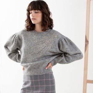 & Other Stories Rhinestone Embellished Sweater